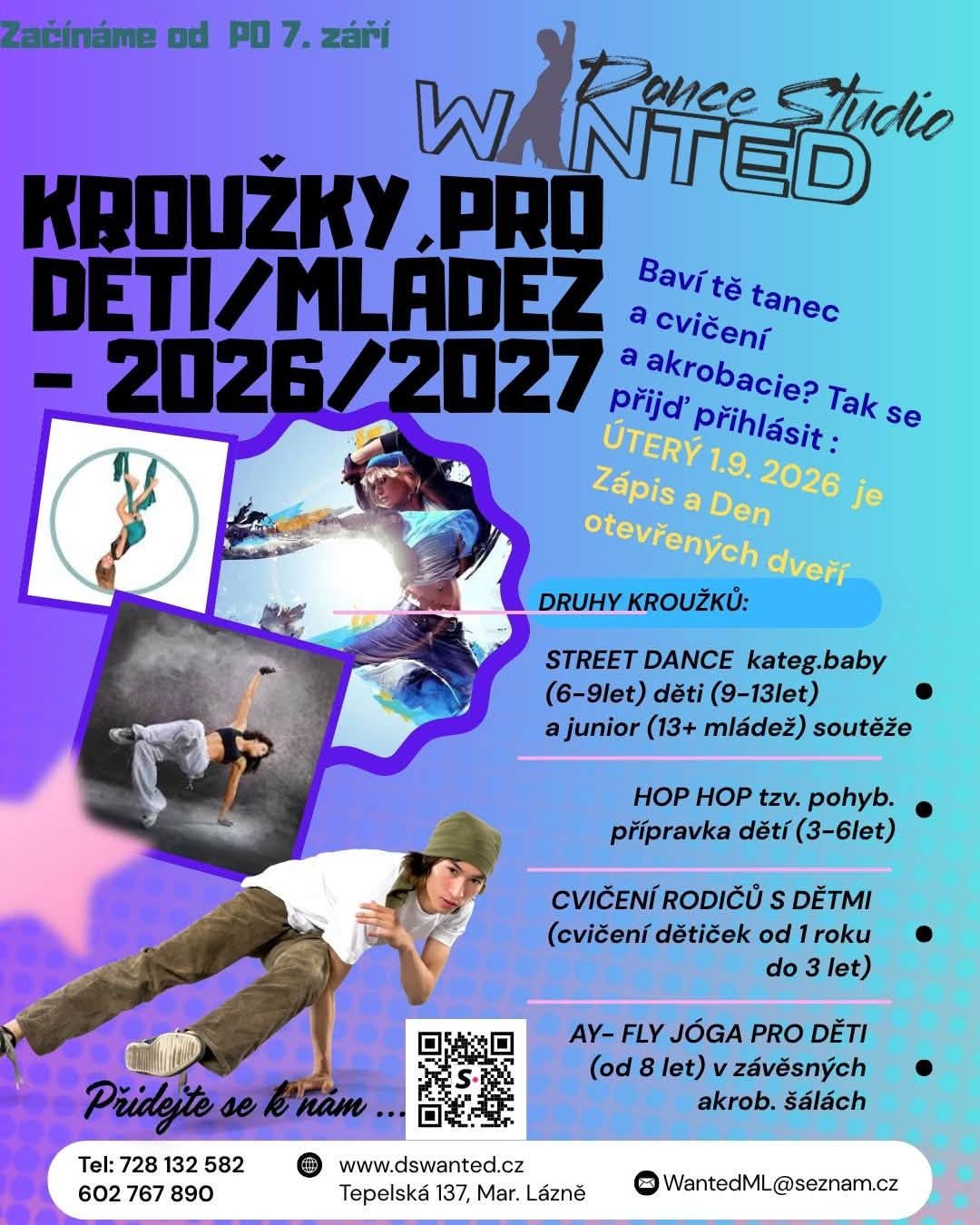 Plakát: Kroužky pro děti a mládež